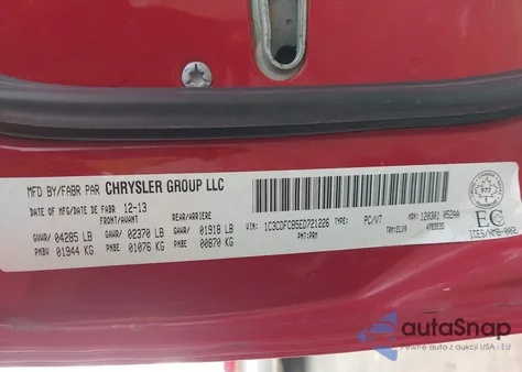 2014 Dodge Dart Limited from USA, damaged, VIN 1C3CDFCB5ED721226